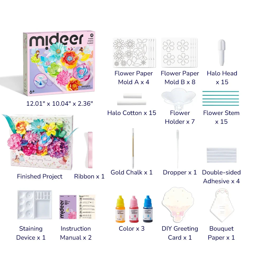 Mideer Magic Dyeing Florist Flower Art Kit - brand photo, Little Artists