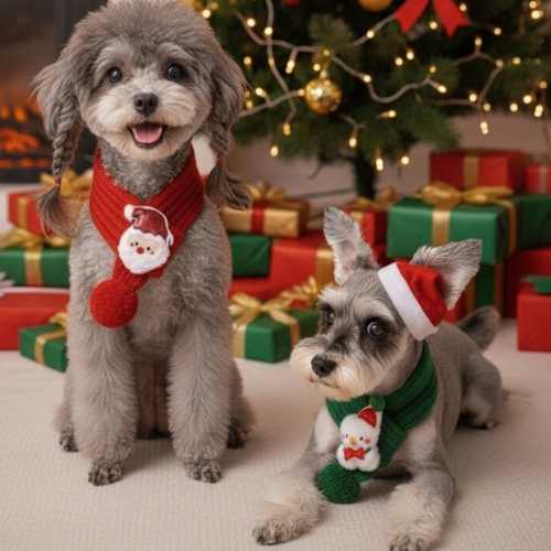 Christmas Knitted Holiday Pet Scarf - Digollo at Why Go Less, Lebanon