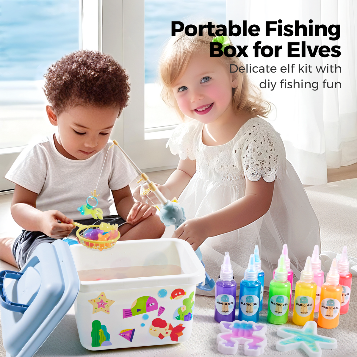 Jarmelo Magic Fishing Water Elf Kit, 39 Pcs - brand photo, Little Artists