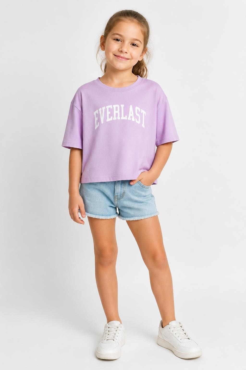 Kids Light Purple Everlast T-shirt Features Short Sleeves - at Why Go Less, Lebanon