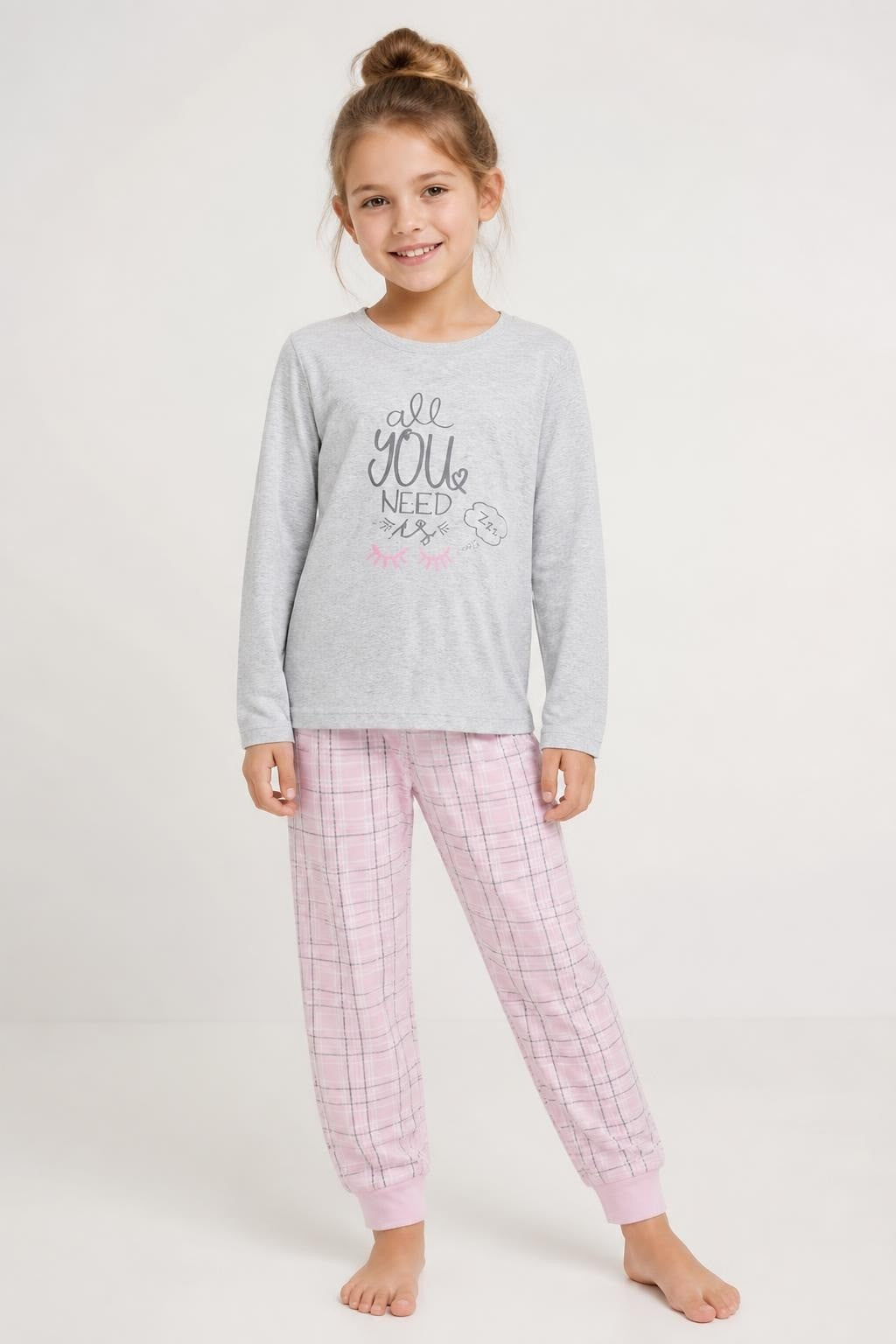 Grey Sinsay Long-sleeve Cotton Pijama Set - at Why Go Less, Lebanon