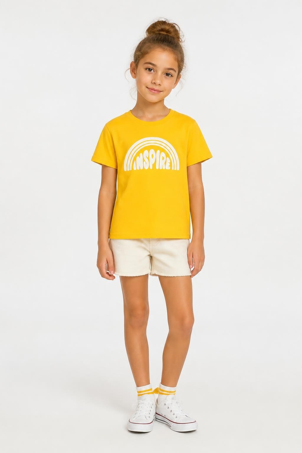 Kids Bright Yellow Short-sleeve Graphic T-shirt - at Why Go Less, Lebanon