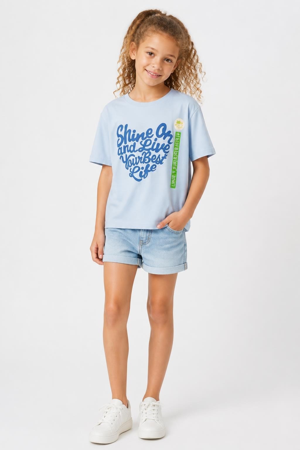 Kids Light Blue Graphic Tee - at Why Go Less, Lebanon