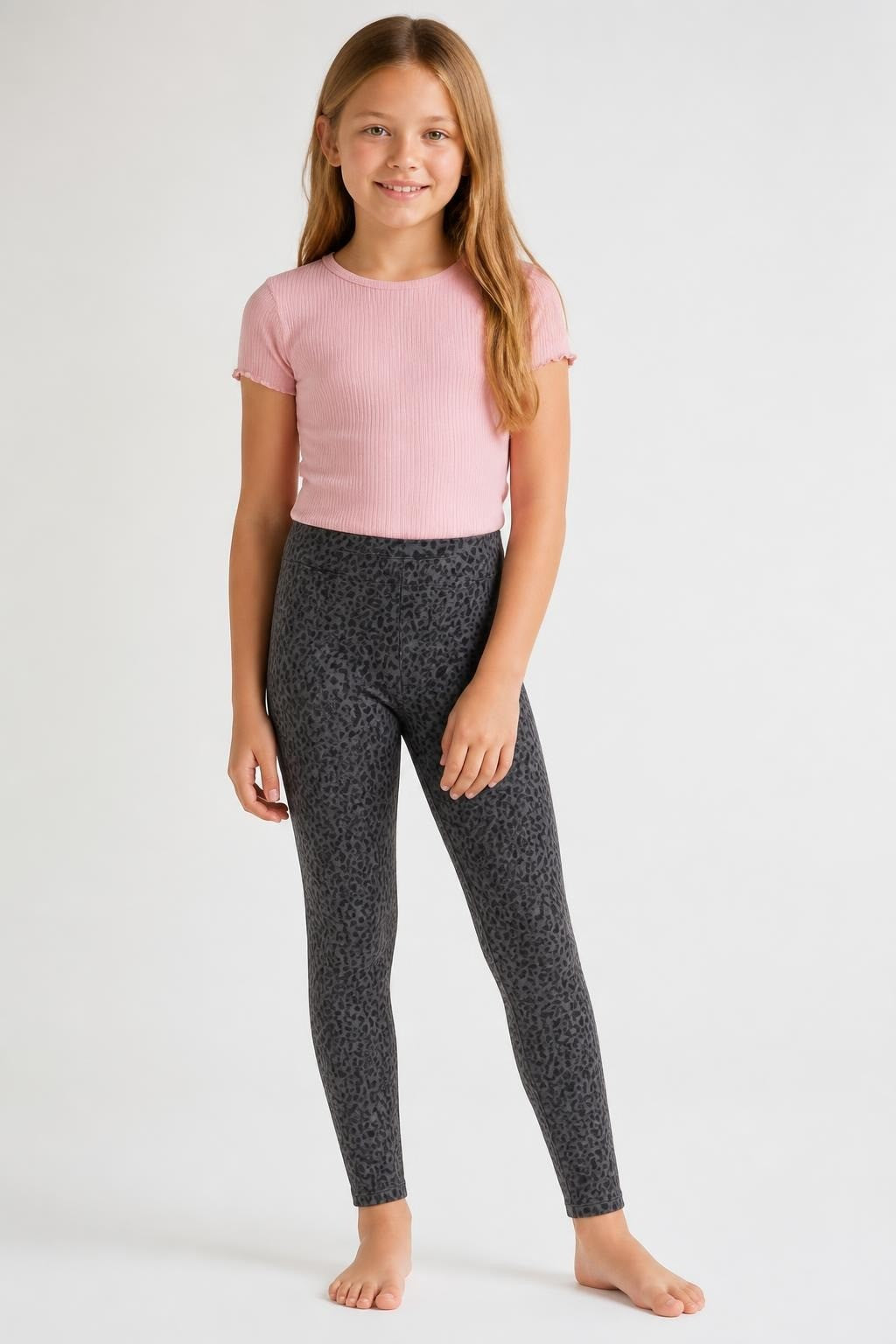Girl Dark Grey Charcoal Leggings - at Why Go Less, Lebanon