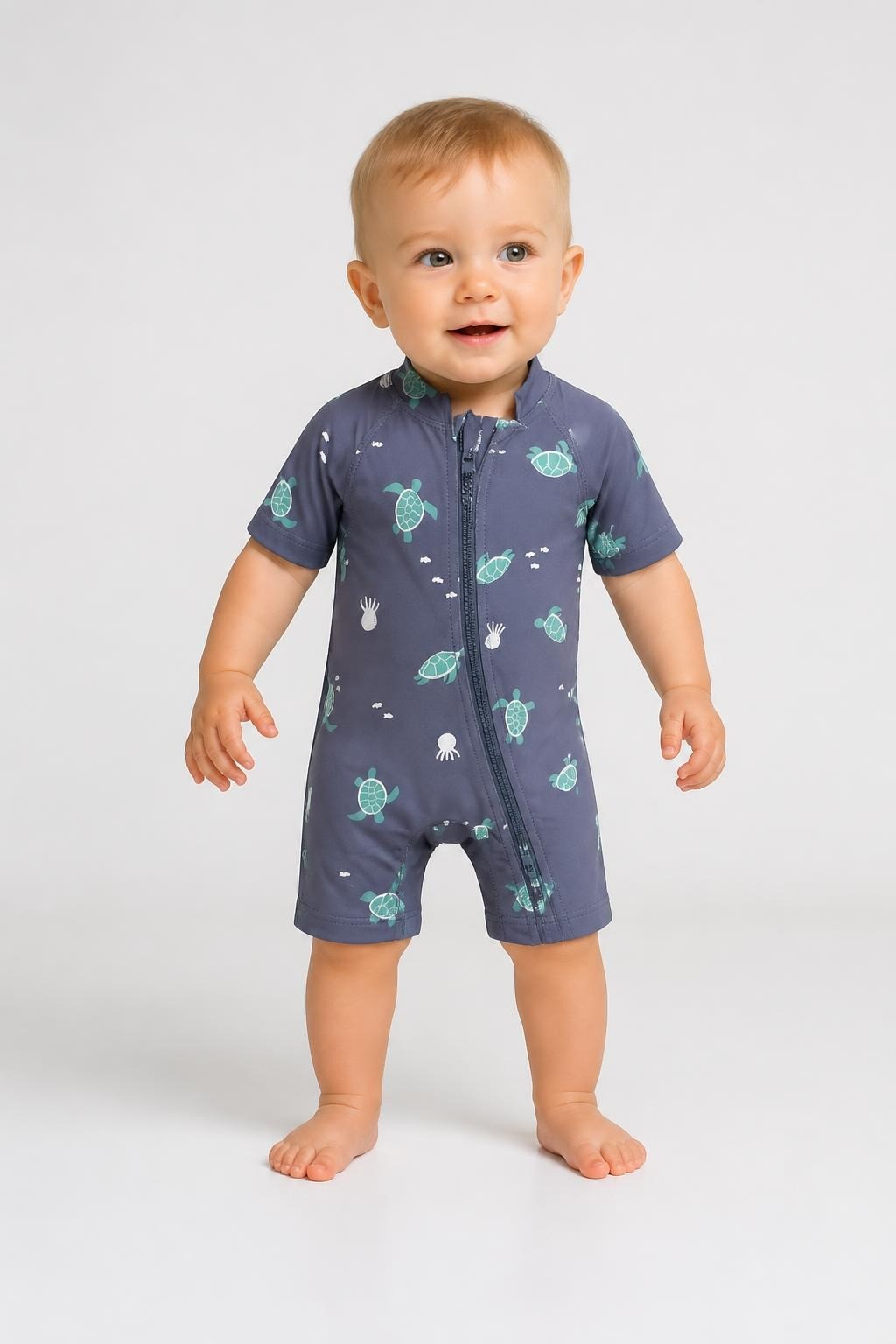 Blue Submarine Print Baby Swim Rashsuit - at Why Go Less, Lebanon