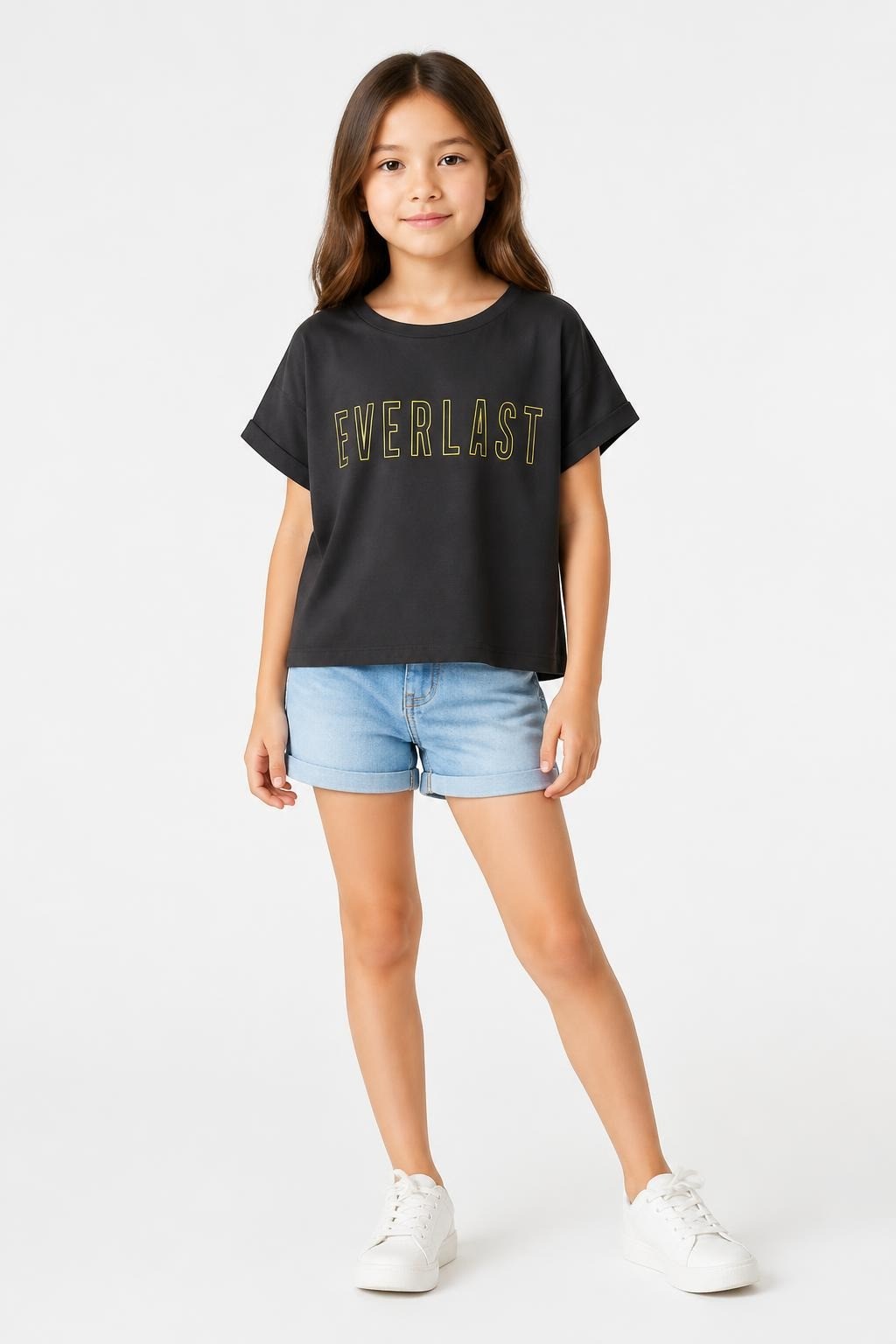 Kids Black Everlast Crop T-shirt - at Why Go Less, Lebanon