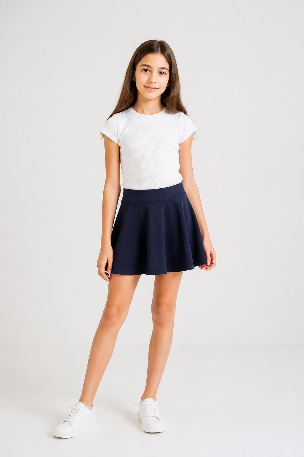 Kids Navy Blue Pull-on Athletic Skater Skort - at Why Go Less, Lebanon