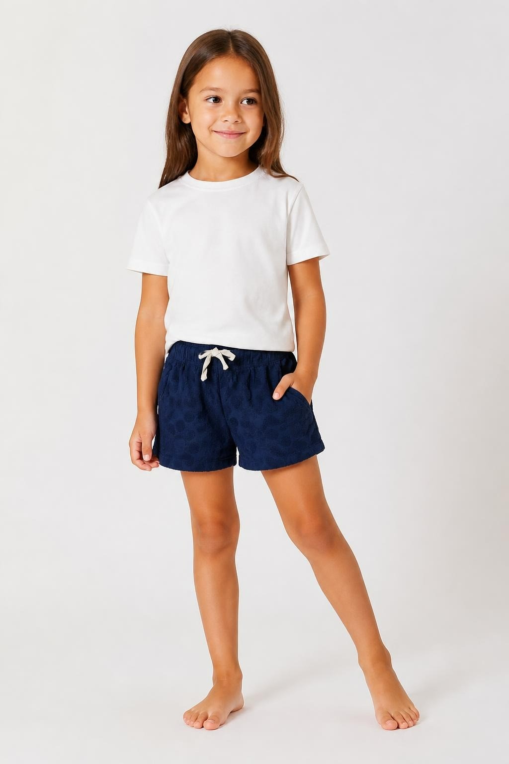 Navy Towel Terry Pull-on Shorts - at Why Go Less, Lebanon
