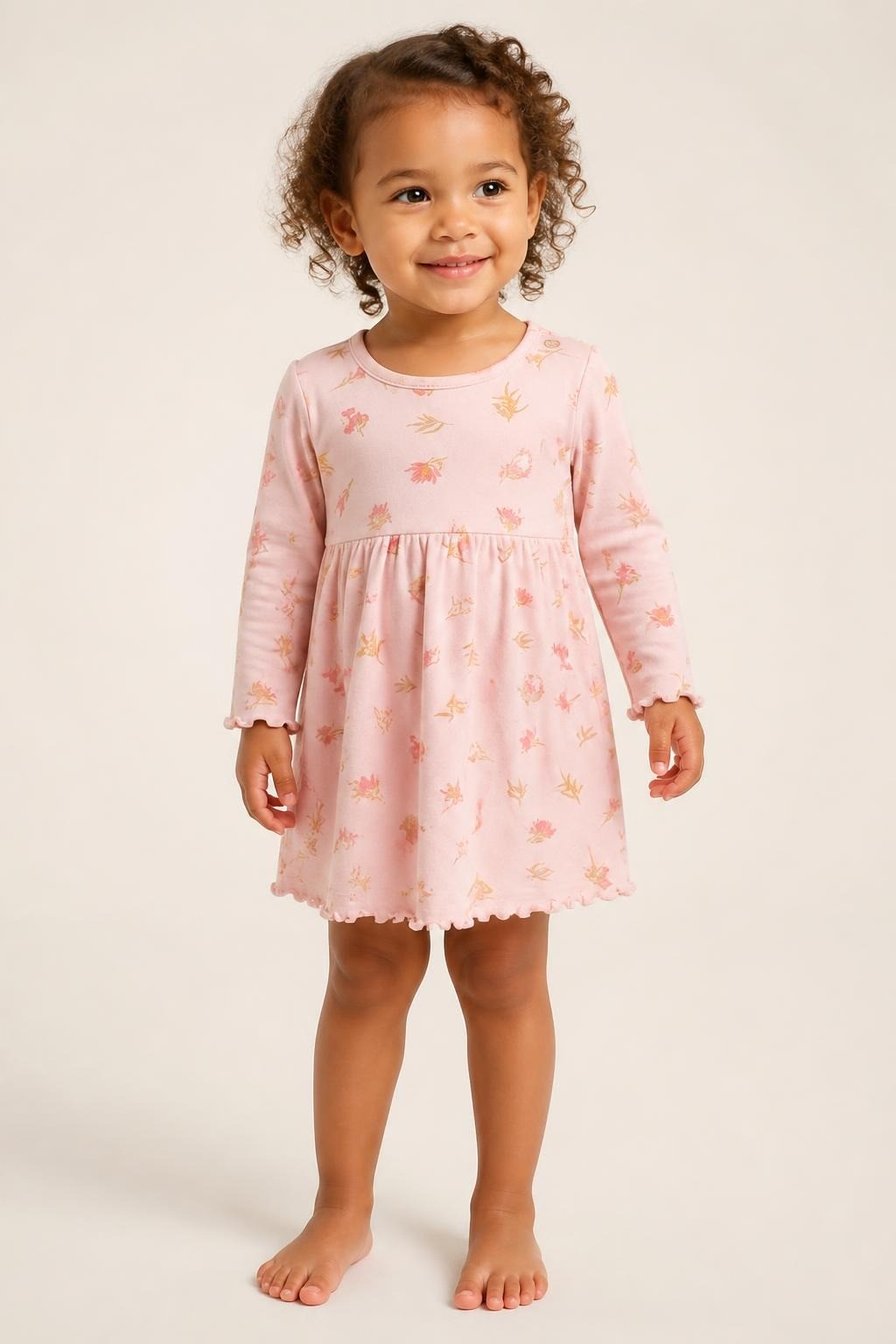Girls Floral Pink Toddler Dress - at Why Go Less, Lebanon