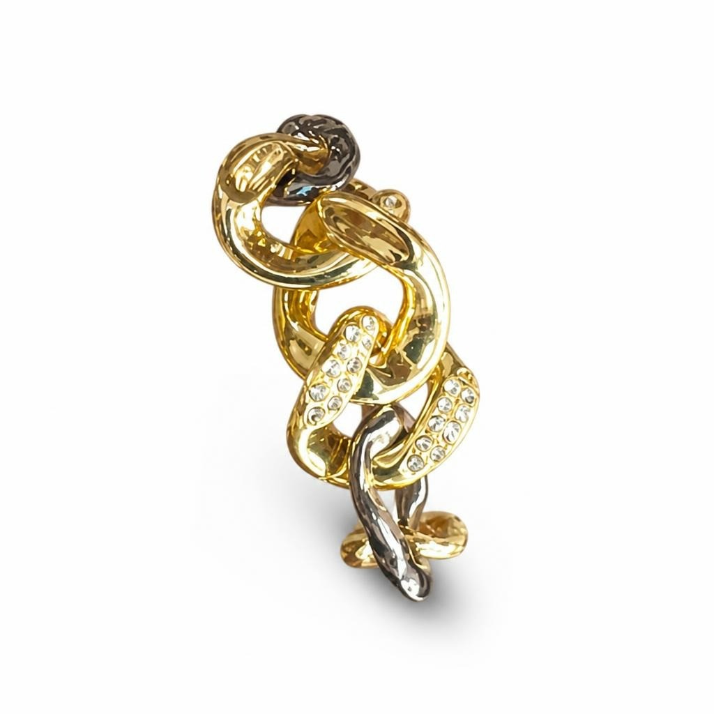Gold Chain Link Crystal Bracelet | Pre-Loved | Why Go Less