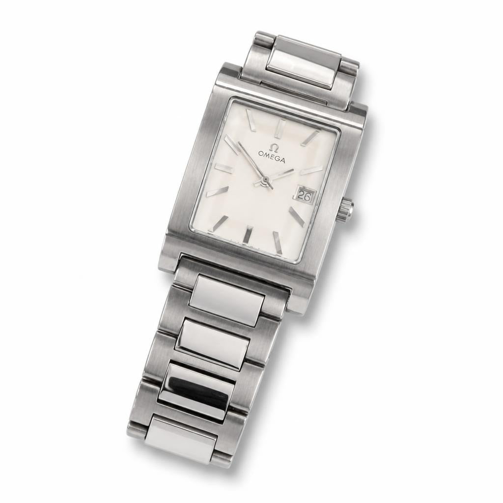 Omega Rectangular Stainless Steel Dress Watch | Pre-Loved | Why Go Less-1