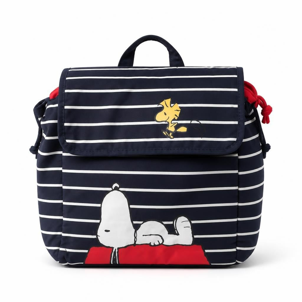 Snoopy & Woodstock Navy Stripe Tote Bag | Pre-Loved | Why Go Less