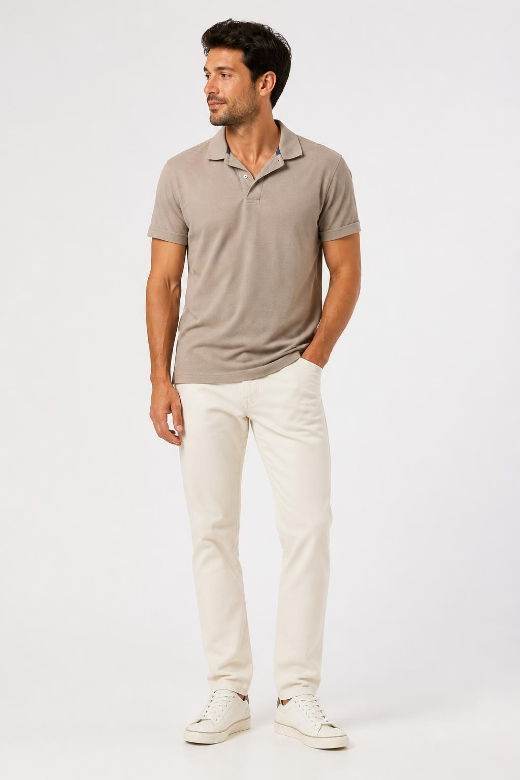 Polo homme manches courtes beige | Seconde main | Pourquoi faire moins bien