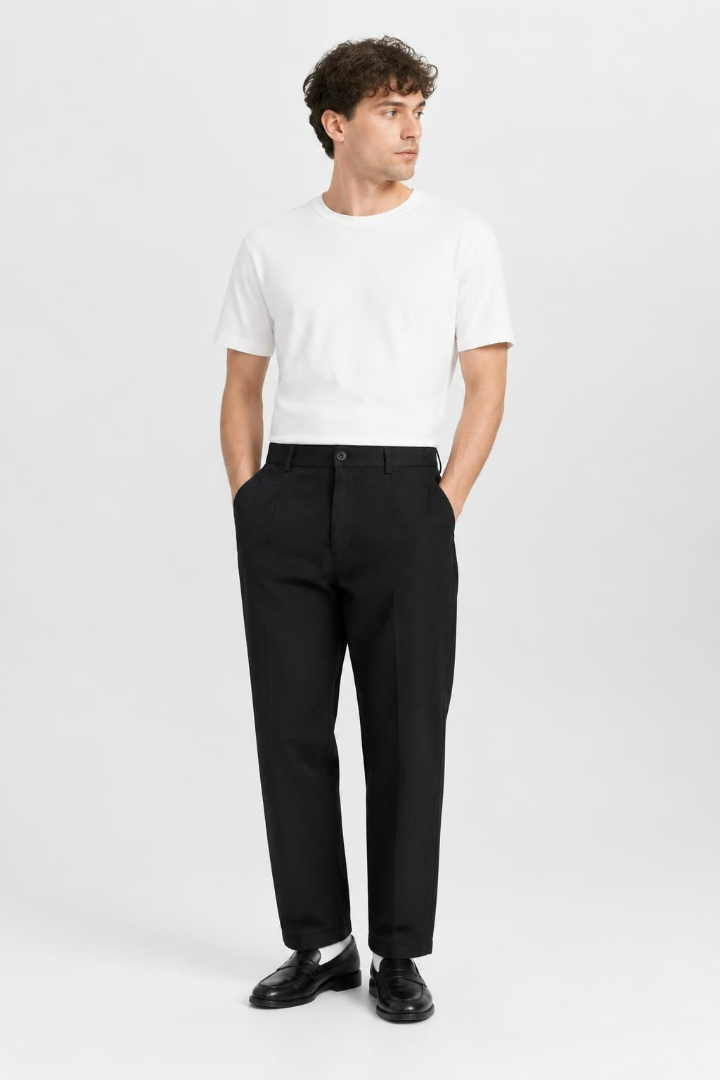 Black Slim Tapered Trousers | New | Why Go Less
