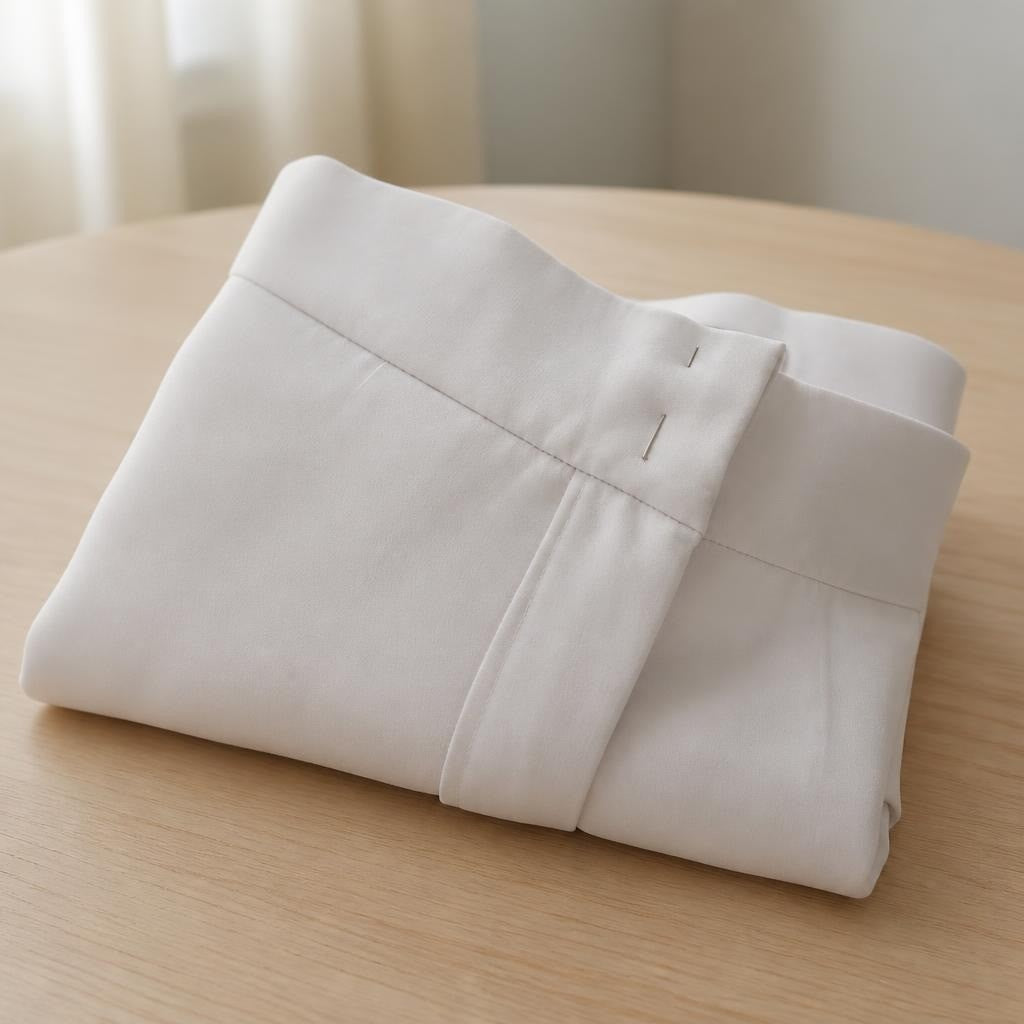 Hamadi & Hiba White Garment Close-up Tag - at Why Go Less, Lebanon