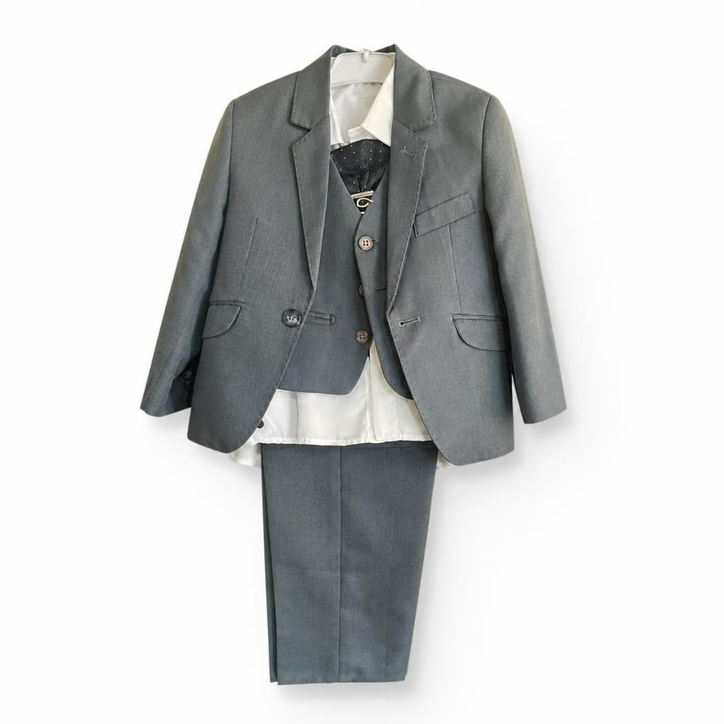 Ensemble 3 pièces gris pour garçons (veste, gilet, pantalon) | Seconde main | Pourquoi faire moins bien