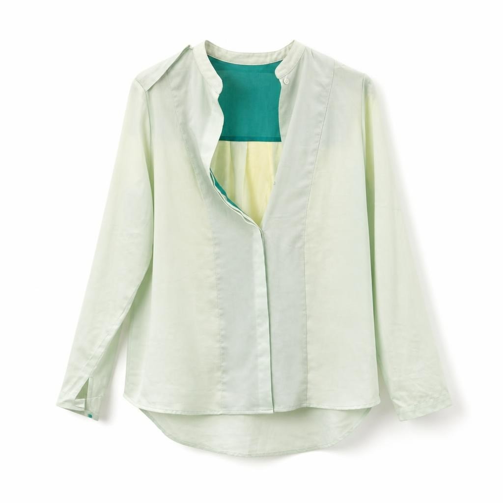 Mango Light Mint Green Long Sleeve Blouse | Pre-Loved | Why Go Less-2