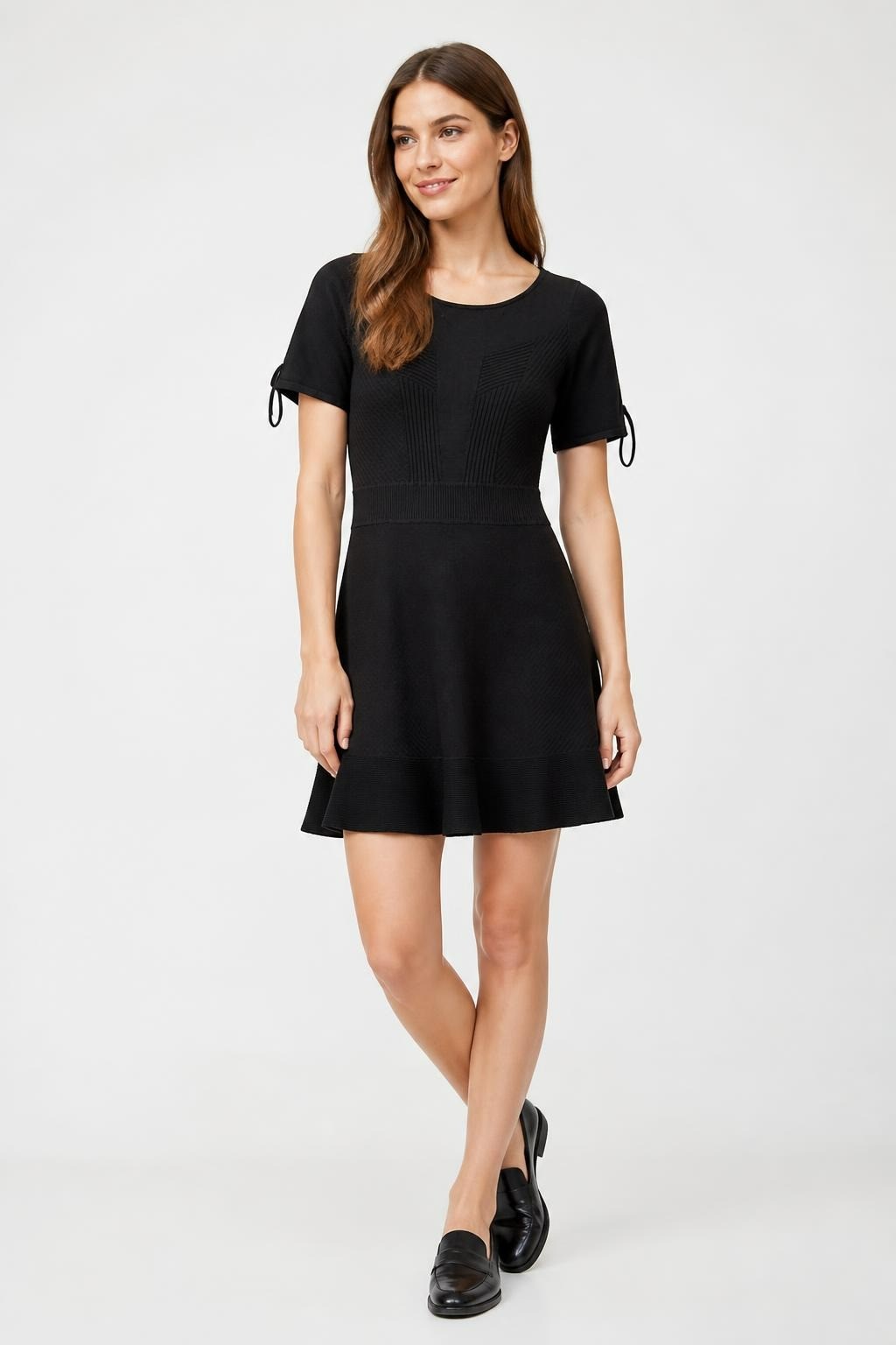 H&M Black Knit Short Sleeve Skater Dress | Pre-Loved | Why Go Less