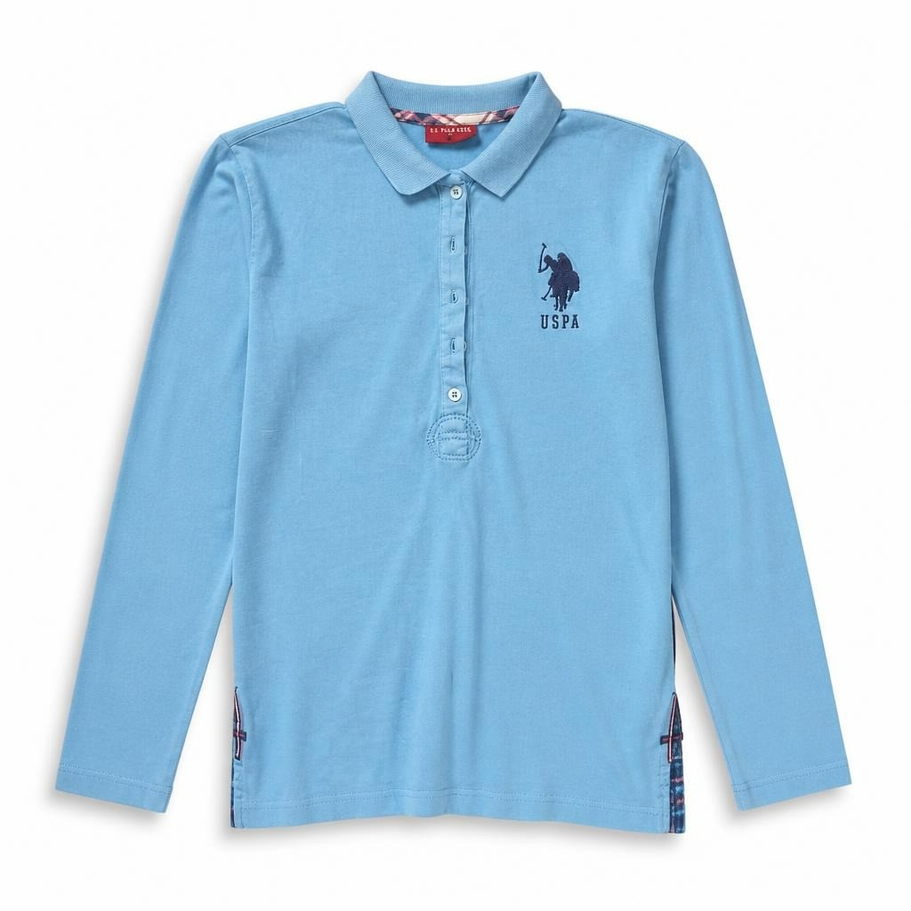 U.S. Polo Assn. بولو أزرق بأكمام طويلة XS | مستعمل | لماذا ترضى بالقليل؟