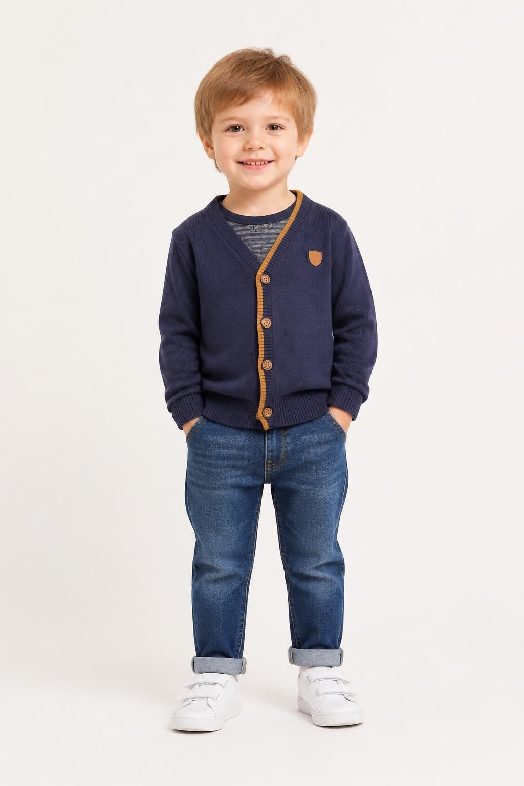 Sailor Navy Blue Button Cardigan Kids - at Why Go Less, Lebanon