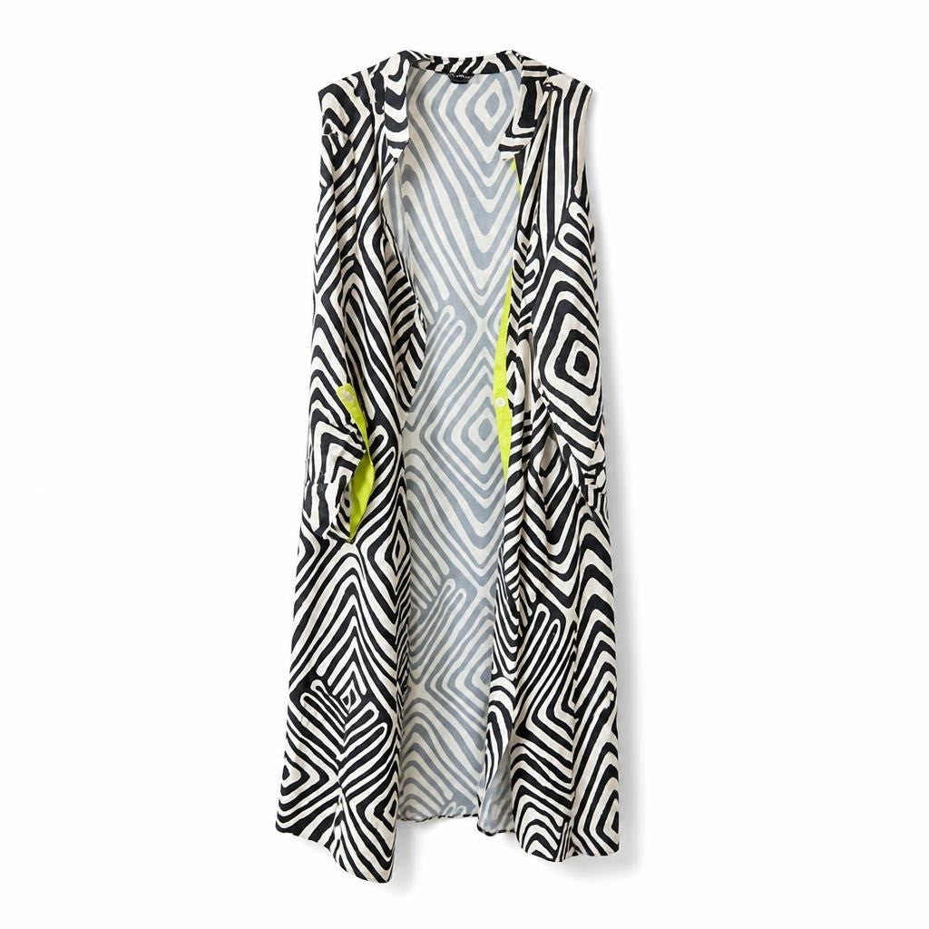 Seemore By Miche Geometric Print Kimono M-T | مملوك مسبقًا | لماذا تقبل بأقل؟