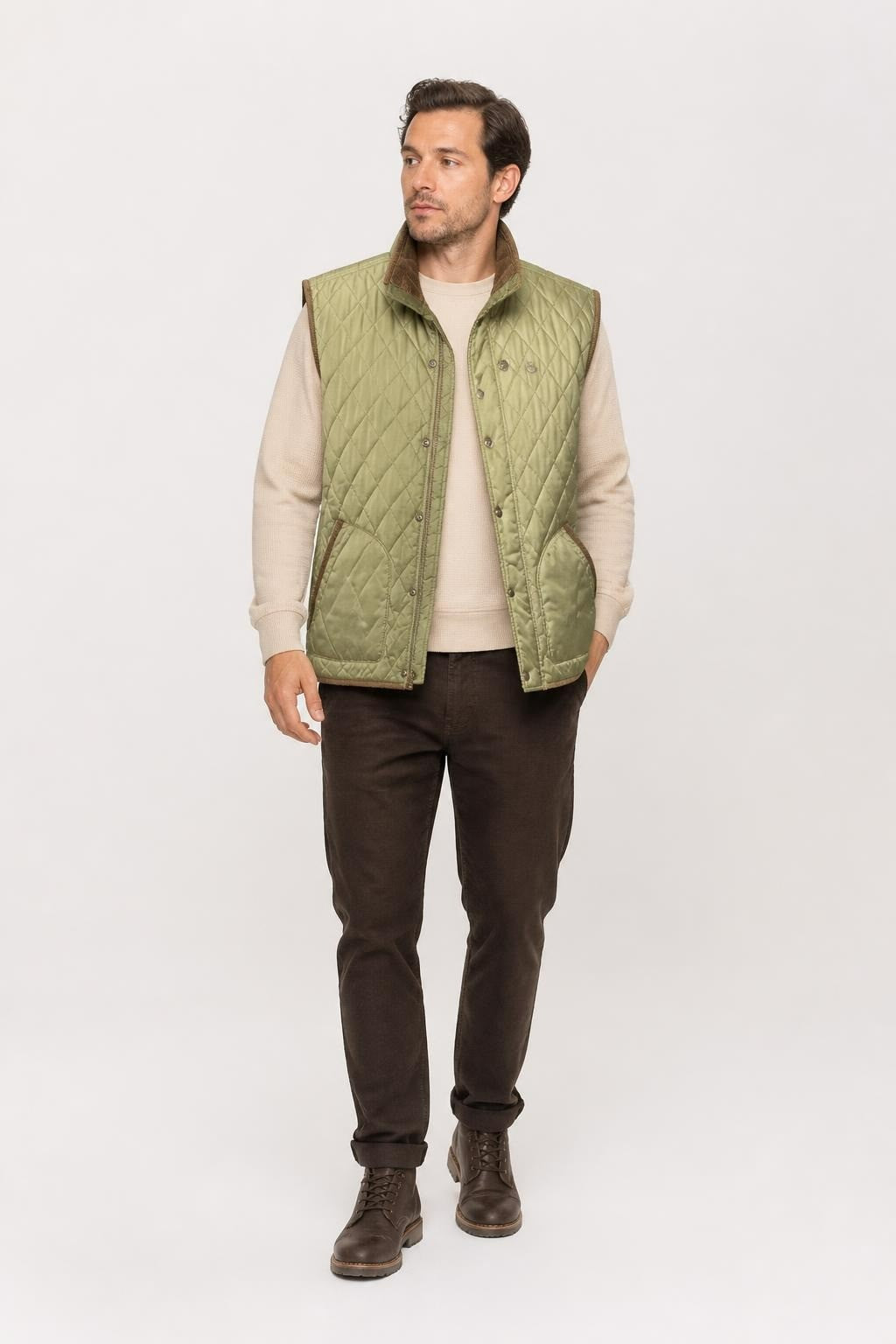 Timberland Olive Quilted Vest, Size XL | Pre-Loved | Why Go Less