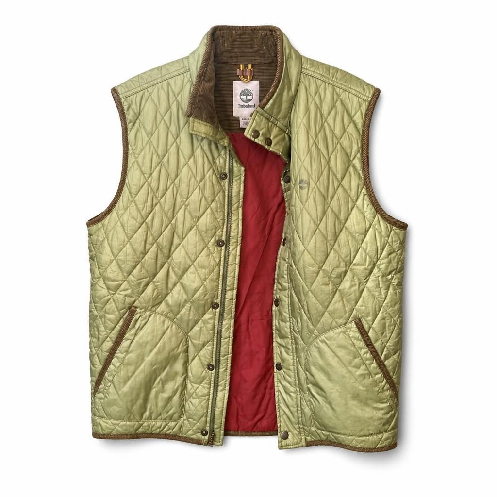 Timberland Olive Quilted Vest, Size XL | Pre-Loved | Why Go Less