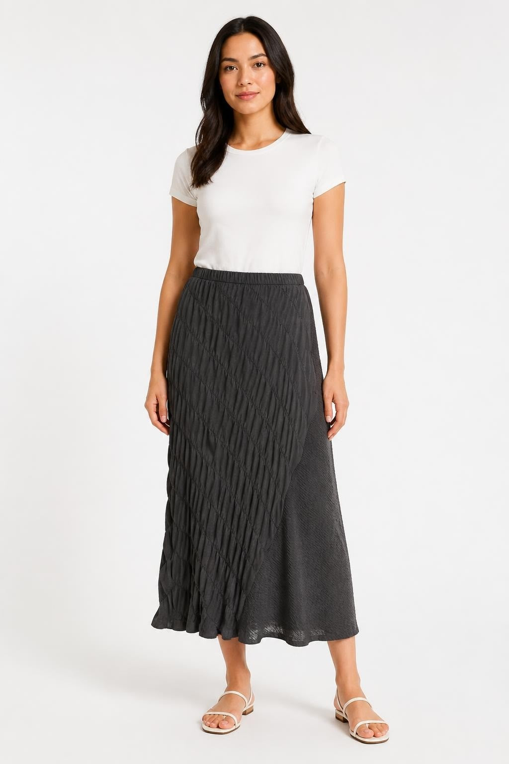 DKNY Dark Grey Skirt - pre-loved at Why Go Less, Lebanon