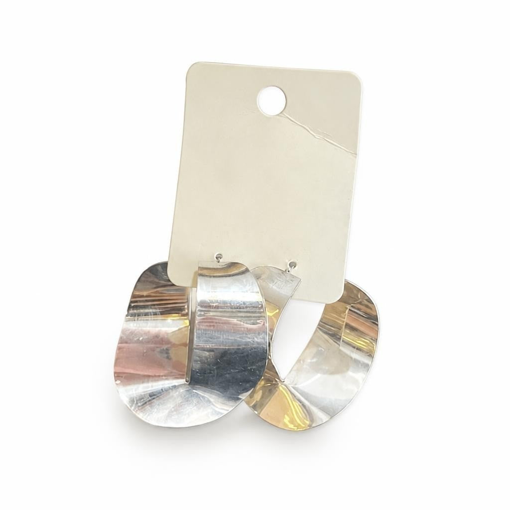 Tuba Ünsal x Koton Silver Hoop Earrings - pre-loved at Why Go Less, Lebanon