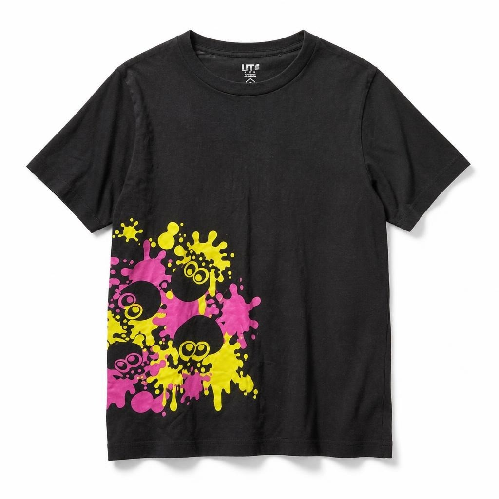Uniqlo UT Black Graphic Skull Print Tee - pre-loved at Why Go Less, Lebanon