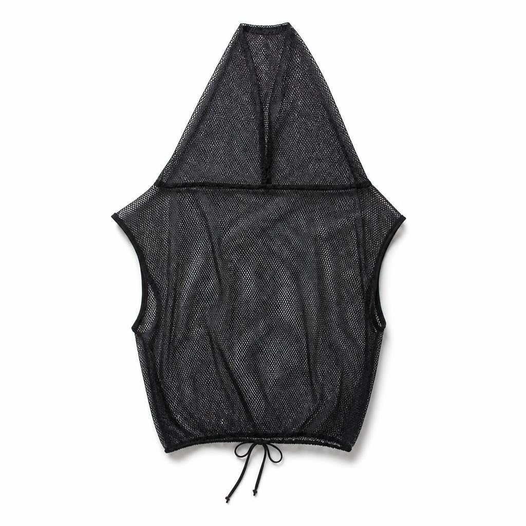 Black Mesh Drawstring Mini Skirt - pre-loved at Why Go Less, Lebanon