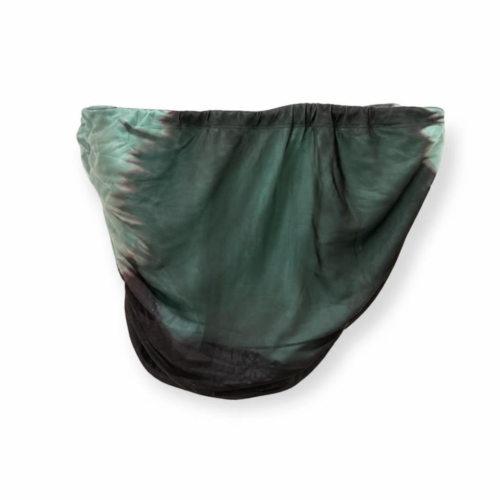 Dark Green Satin Mini Top - pre-loved at Why Go Less, Lebanon