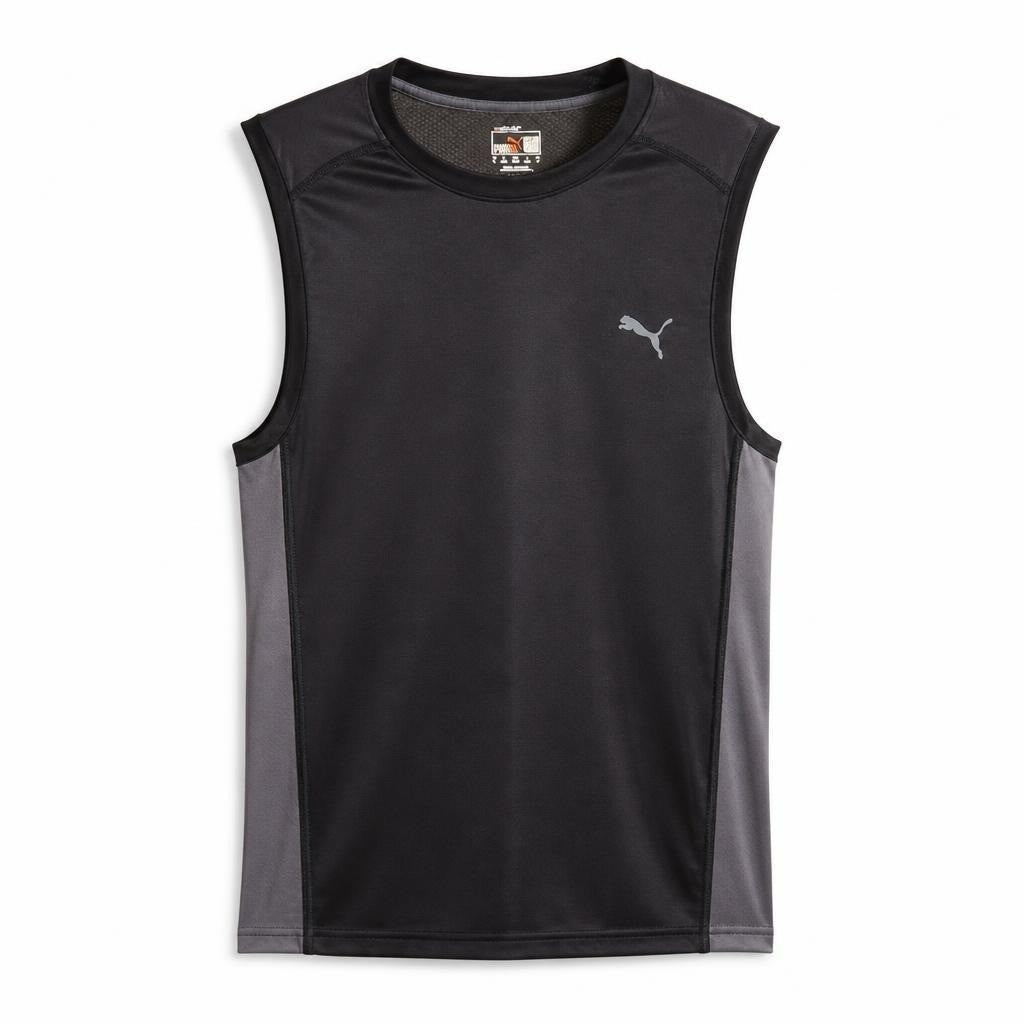 Puma Black Sleeveless Athletic Training Vest - pre-loved at Why Go Less, Lebanon