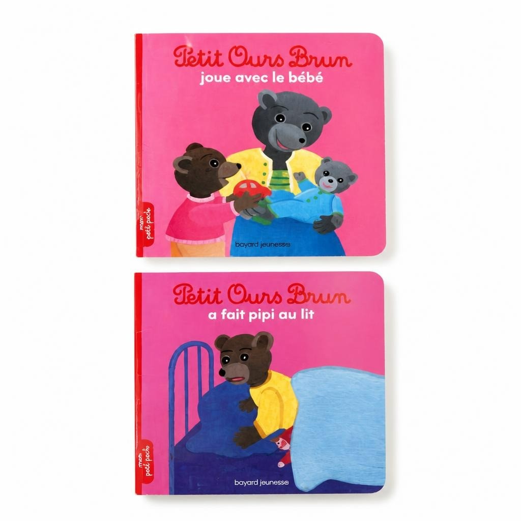 Petit Ours Brun French Board Books Set of 2 - pre-loved at Why Go Less, Lebanon