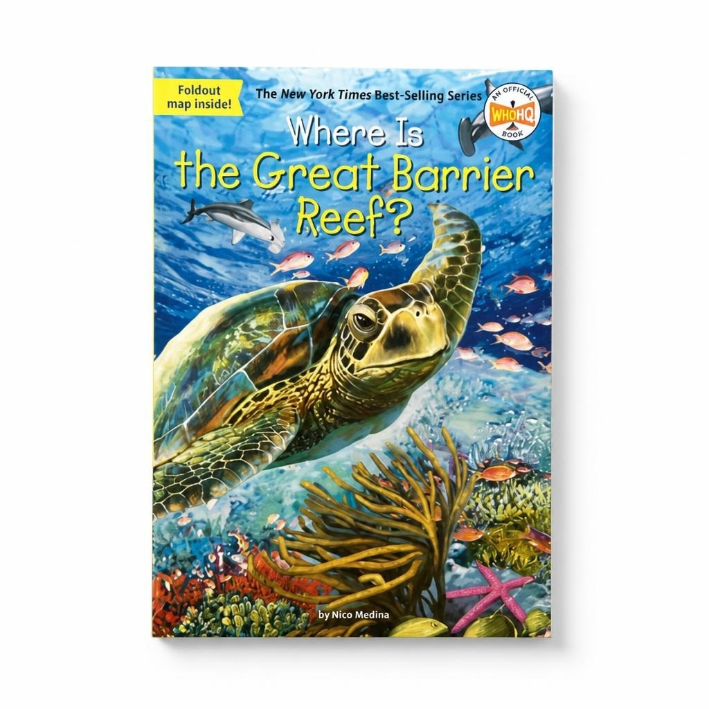 Where Is the Great Barrier Reef? Kids Book - pre-loved at Why Go Less, Lebanon