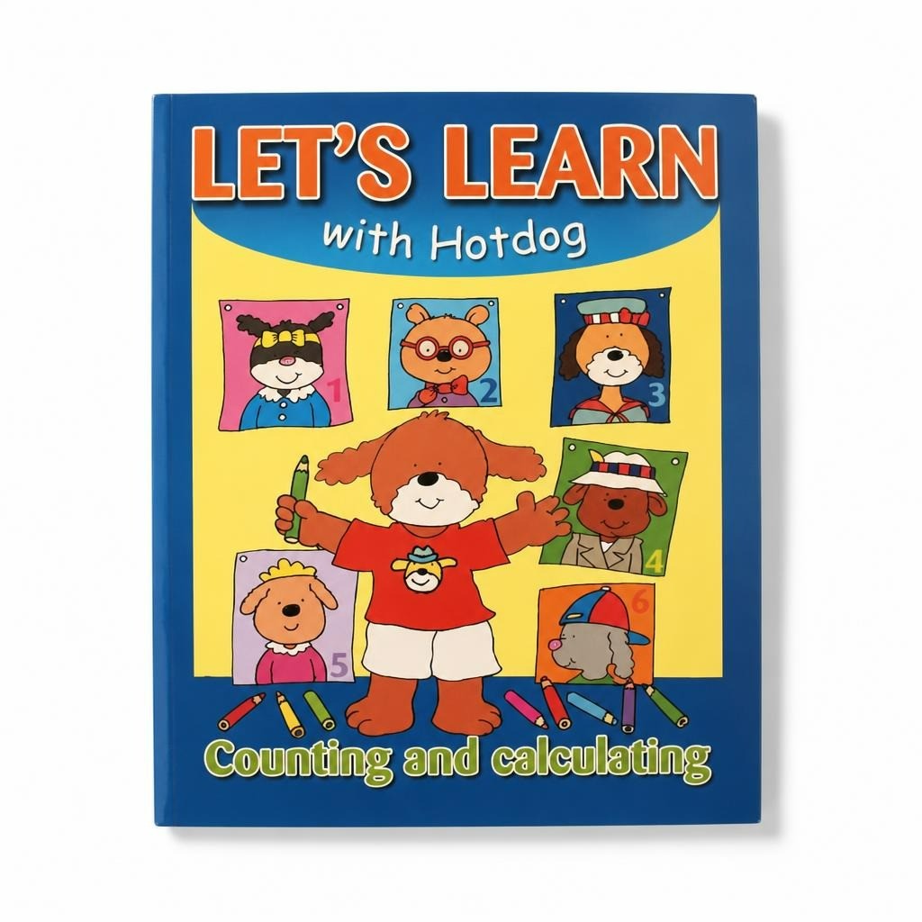 Let's Learn with Hotdog Counting Calculating Kids Book - pre-loved at Why Go Less, Lebanon
