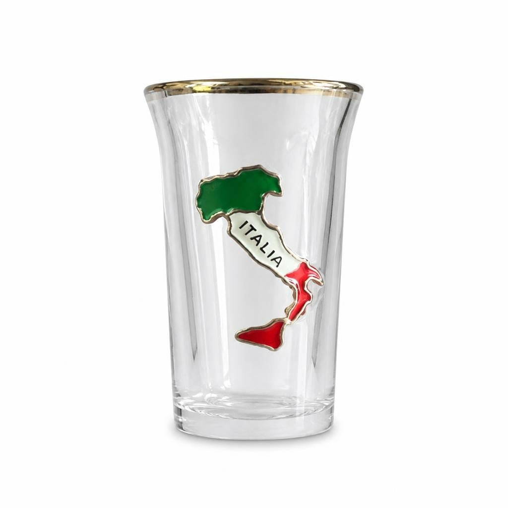 Roma S. Pietro Souvenir Shot Glass, Clear/red - pre-loved at Why Go Less, Lebanon