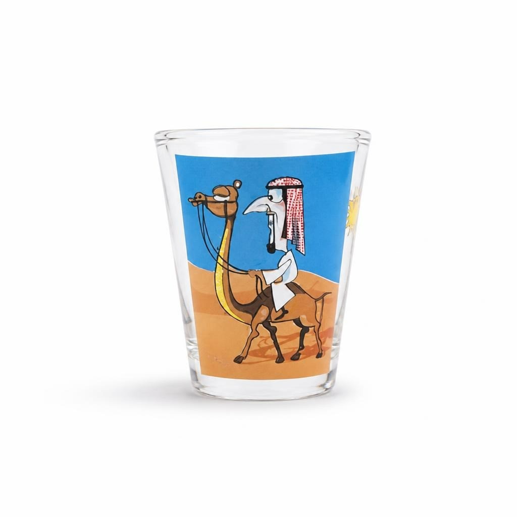 Capri Lemon Frosted Shot Glass Souvenir Yellow - pre-loved at Why Go Less, Lebanon