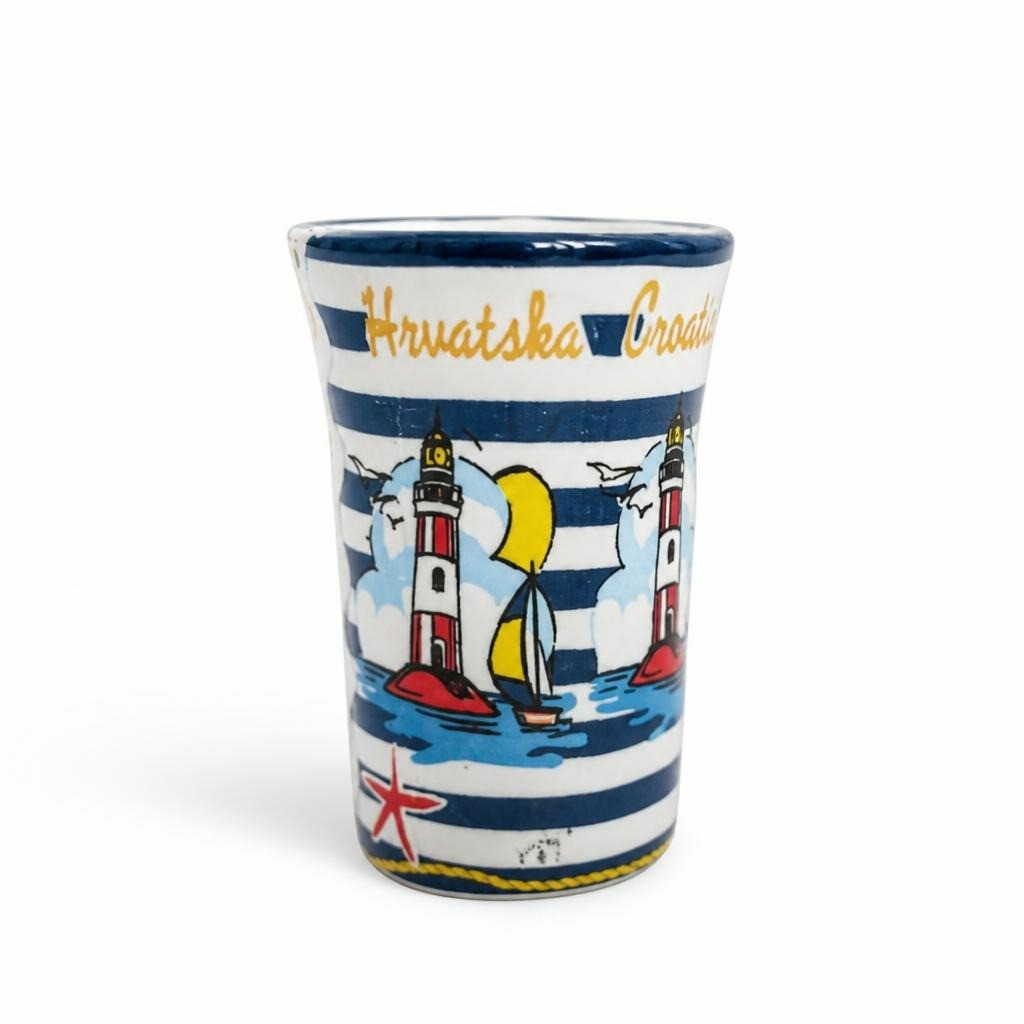 Amsterdam Souvenir Shot Glass, Orange/multicolor - pre-loved at Why Go Less, Lebanon