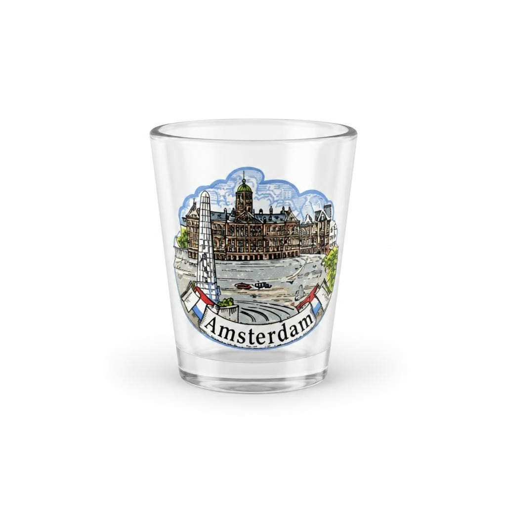 Amsterdam Souvenir Shot Glass Clear - pre-loved at Why Go Less, Lebanon
