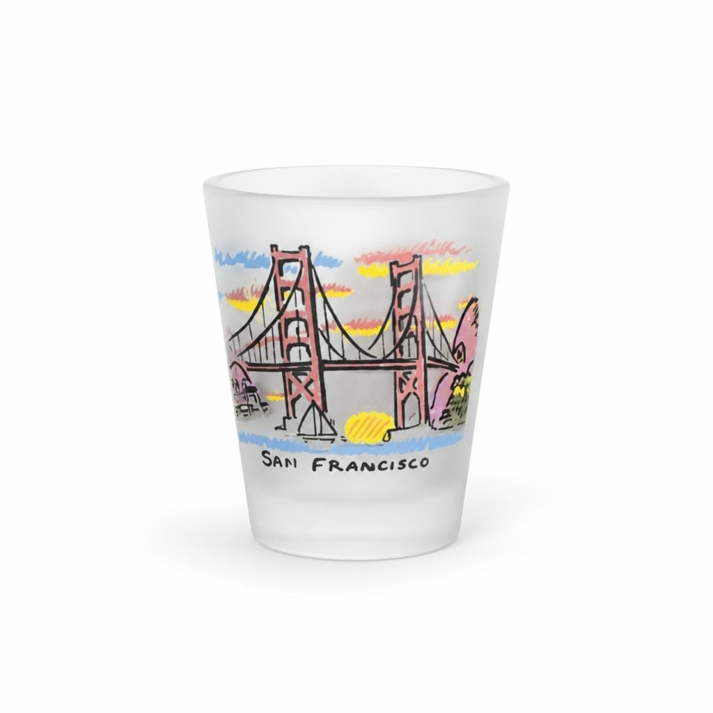 San Francisco Souvenir Shot Glass Colorful - pre-loved at Why Go Less, Lebanon