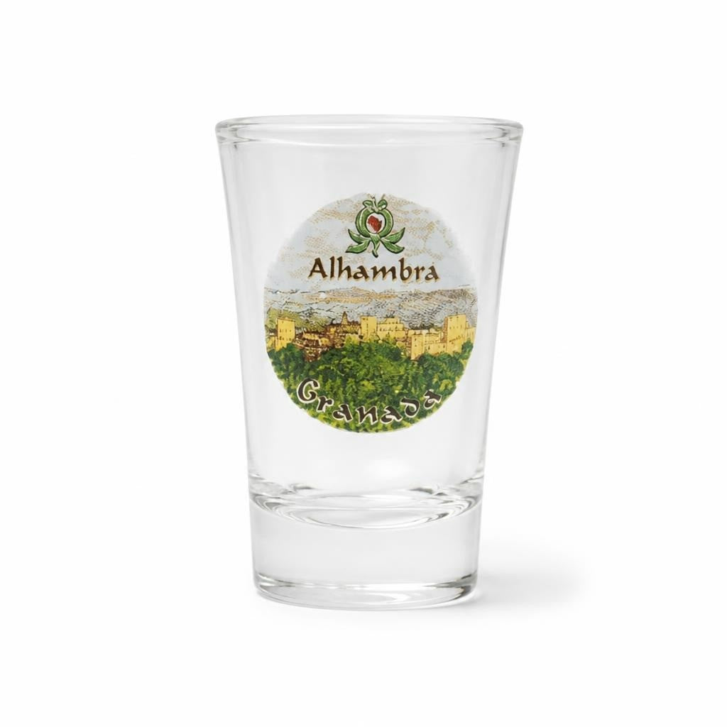 Alhambra Granada Souvenir Shot Glass, Clear - pre-loved at Why Go Less, Lebanon