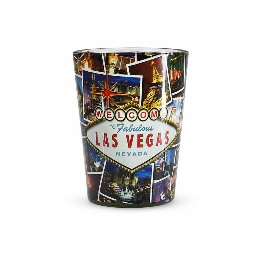 Welcome to Las Vegas Nevada Souvenir Shot Glass - pre-loved at Why Go Less, Lebanon