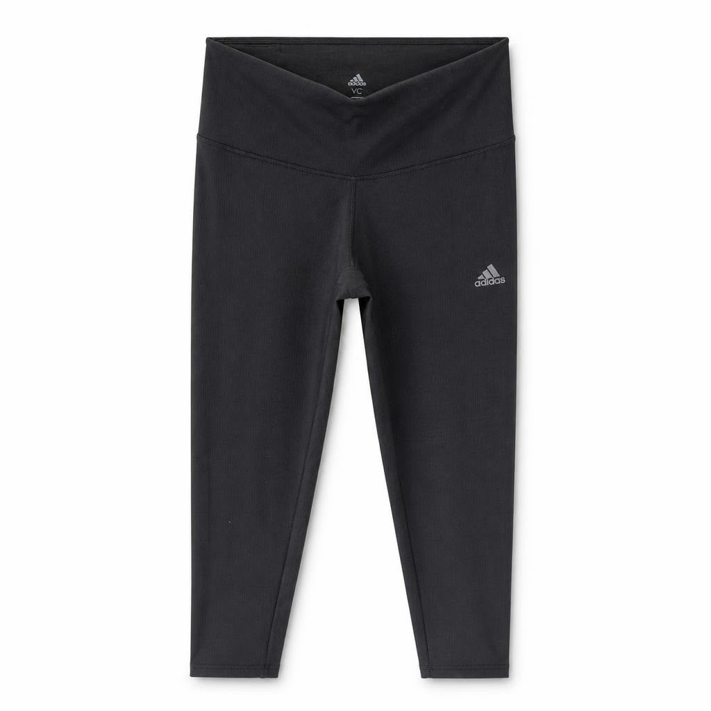 Adidas Black Ribbed High-waist Leggings XS - pre-loved at Why Go Less, Lebanon