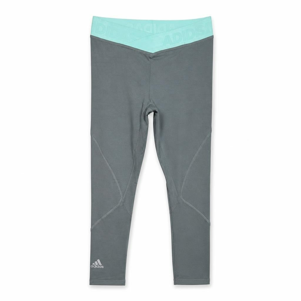 Adidas Grey Leggings Mint Waistband - pre-loved at Why Go Less, Lebanon