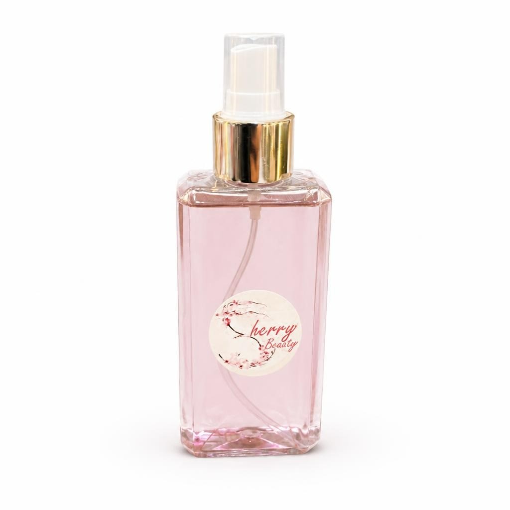 Cherry Beauty Fragrance Body Mist, Pink Spray Bottle - pre-loved at Why Go Less, Lebanon