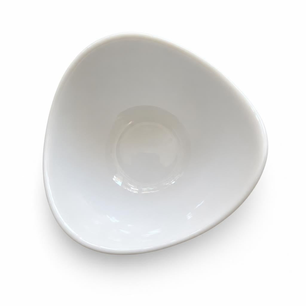 Set of 6 Small White Ceramic Organic-shaped Medium Bowl - pre-loved at Why Go Less, Lebanon