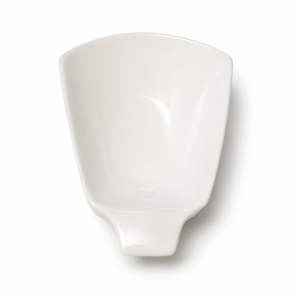 Set of 6 Small White Ceramic Angular Condiment Dish - pre-loved at Why Go Less, Lebanon