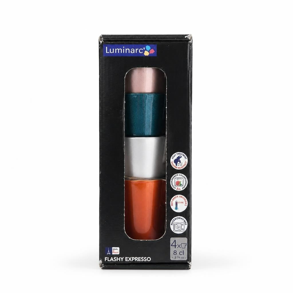 Luminarc Flashy Expresso Cups Set of 4, 8cl - new at Why Go Less, Lebanon