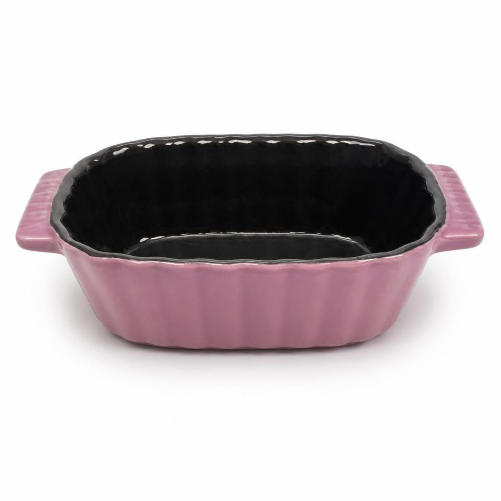Small Staub Ceramic Mini Loaf Pan, Mauve Pink - pre-loved at Why Go Less, Lebanon
